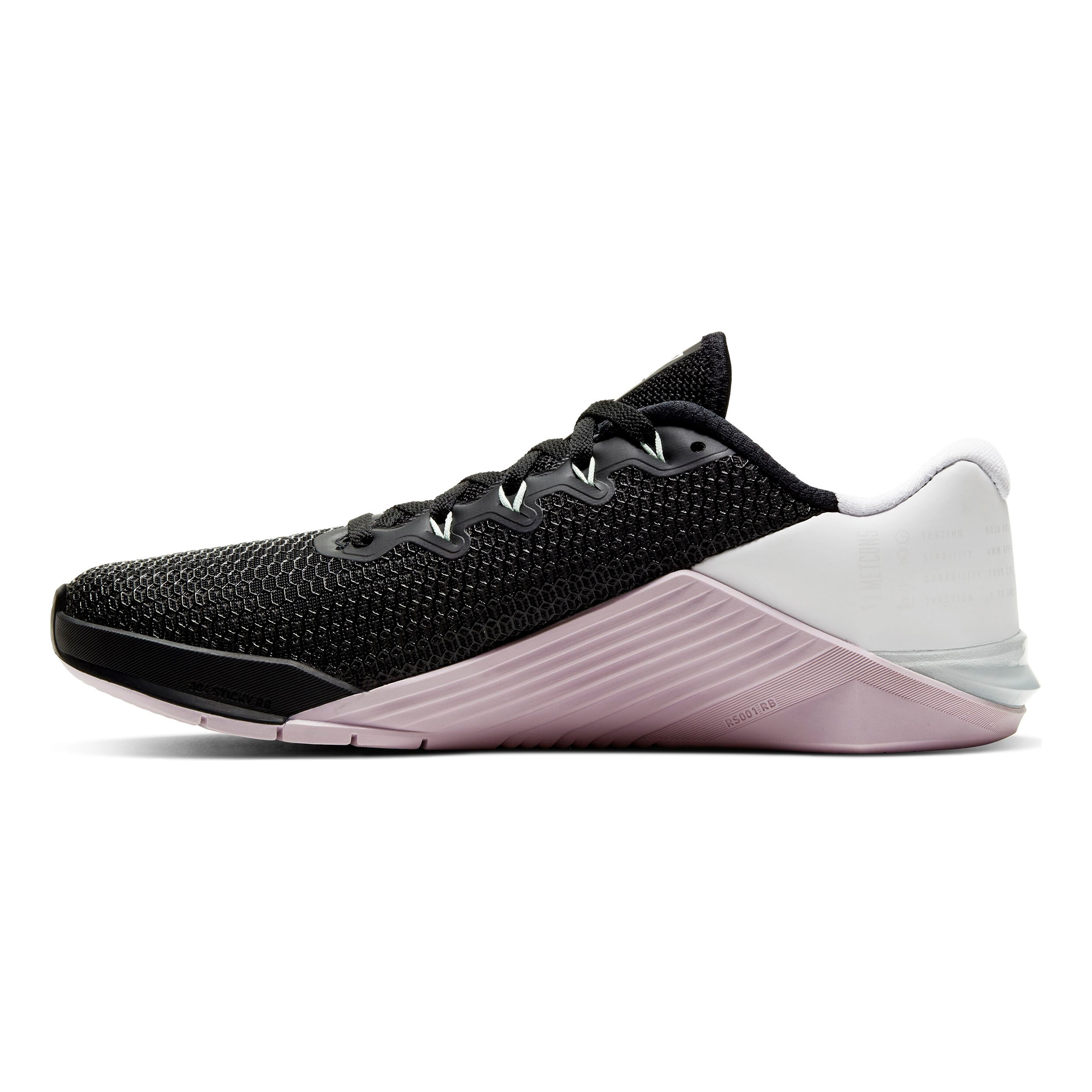 black and pink metcon 5